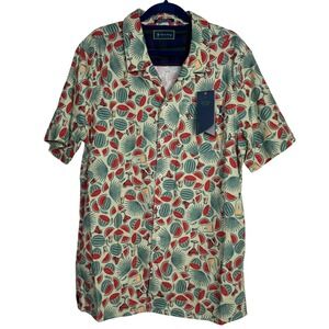 William Murray Men's XL Watermelon Cocktail Print Button Down Shirt NWT Golf